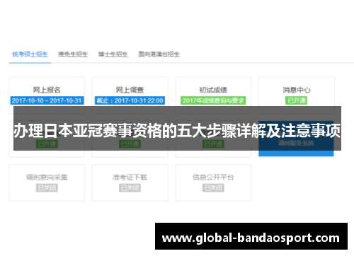 办理日本亚冠赛事资格的五大步骤详解及注意事项