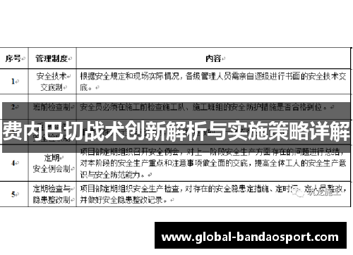 费内巴切战术创新解析与实施策略详解